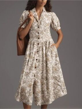 Pilcro (Anthropologie) Floral Midi Dress